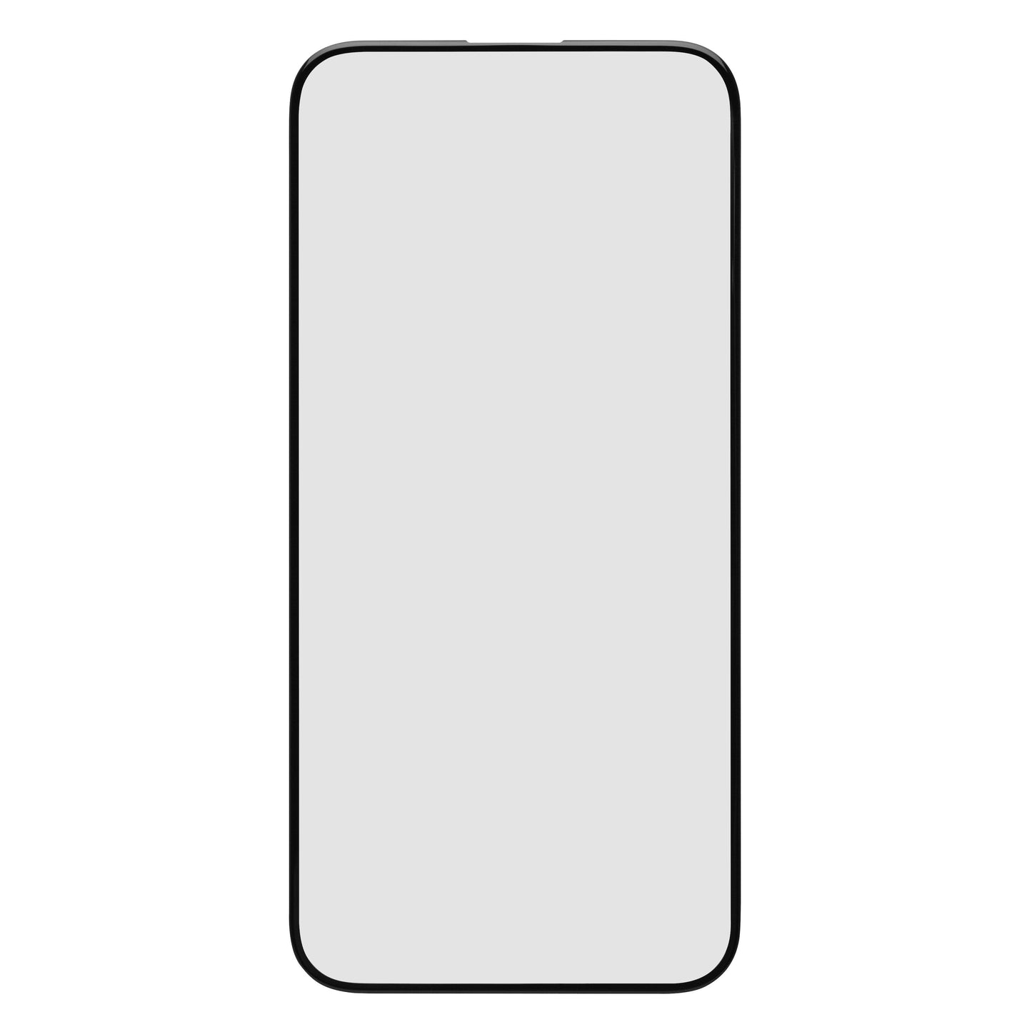 Linocell Elite Extreme Curved skærmbeskyttelse til iPhone 14 Pro Max vist på tegnet mobil med grå skærm og afrundede kanter.