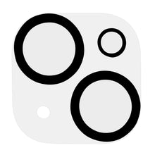 Kamera linse ikon hvid med tre slags cirkler og lille hvid prik til iPhone 14/14 Plus beskyttelse.