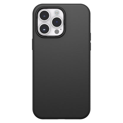 Otterbox Symmetry Plus cover til iPhone 14 Pro Max sort, MagSafe, mat finish, åbning til tre kameraer og blitz øverst venstre.