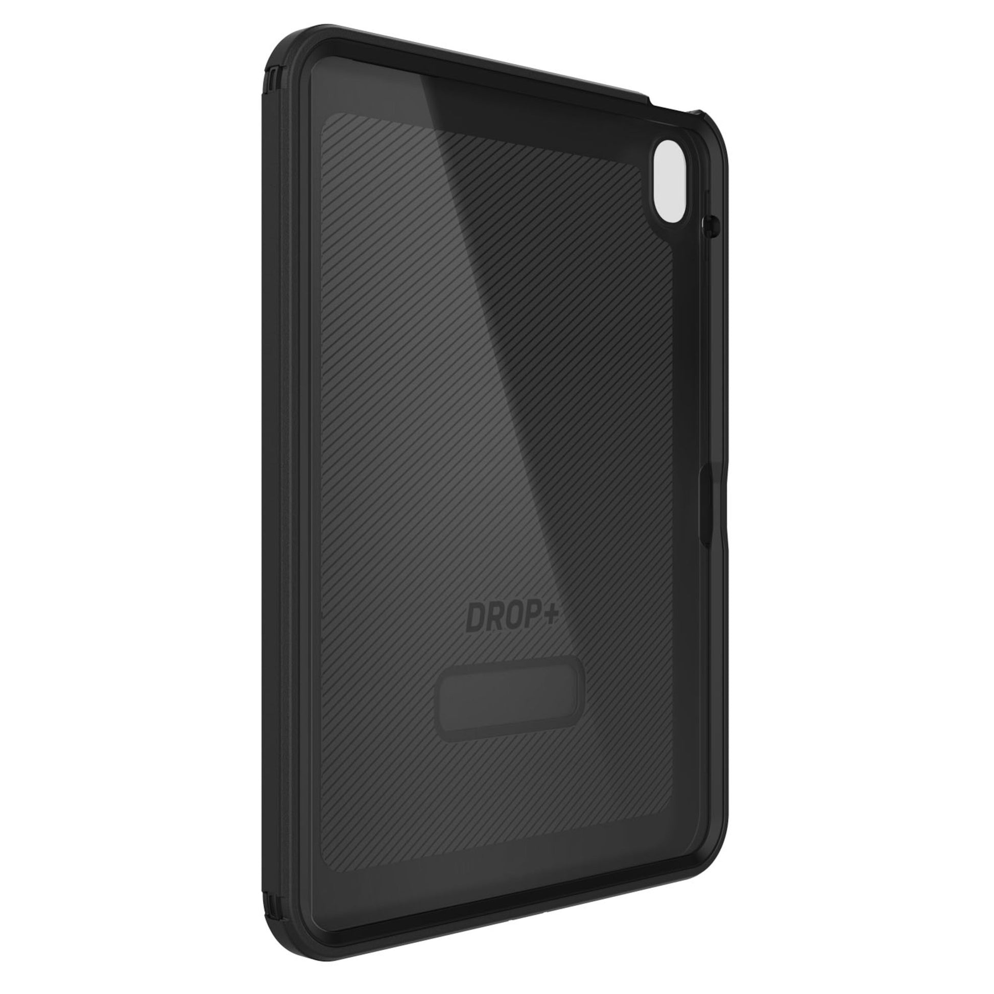 Otterbox Defender etui til iPad 10,9 (10. gen) sort med forstærkede kanter, transparent bagpanel med DROP+ logo, kamerahul.