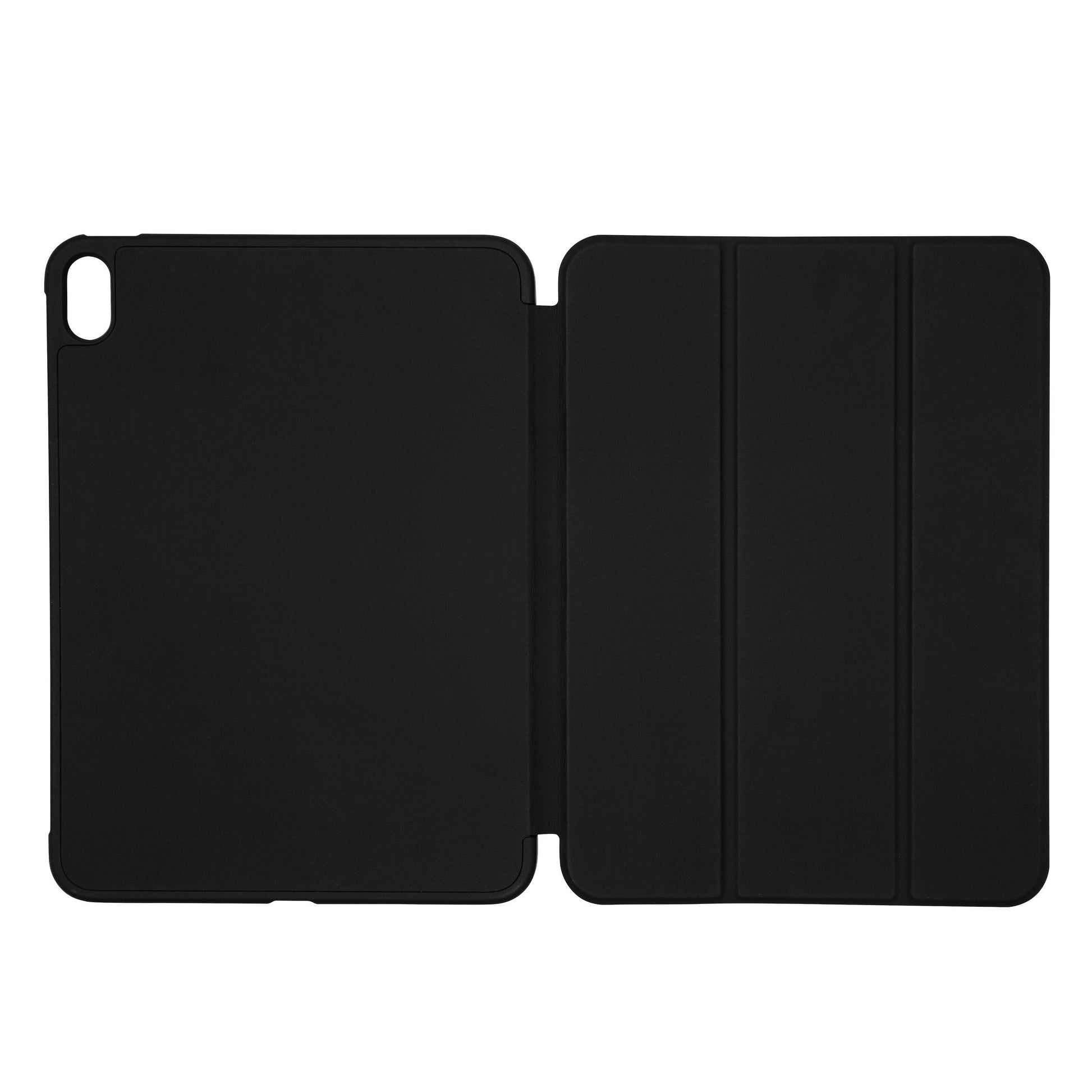 Tre-lags etui til iPad 10,9" (10. gen.) sort, solid bagside og foldbart frontcover.
