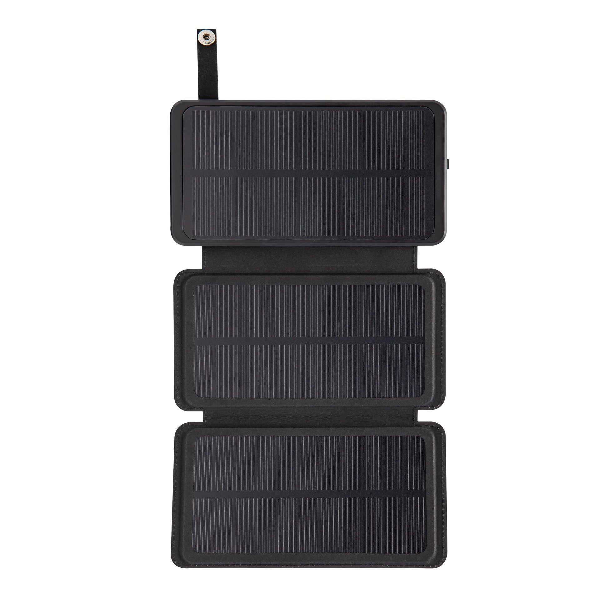 Linocell foldbar sort solcelleoplader 20W tre sektioner metaløje til ophæng 8000 mAh kompatibel med Linocell.