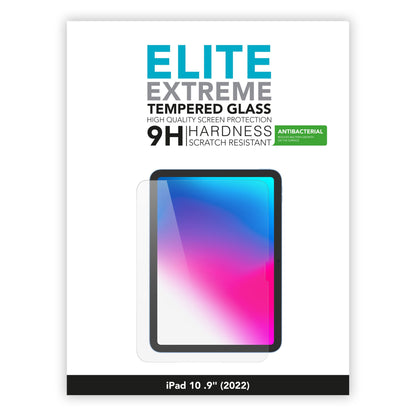Linocell Elite Extreme skærmbeskyttelse til iPad 10.9 Gen 10, hærdet glas, 9H hårdhed, ridsefast, antibakteriel.