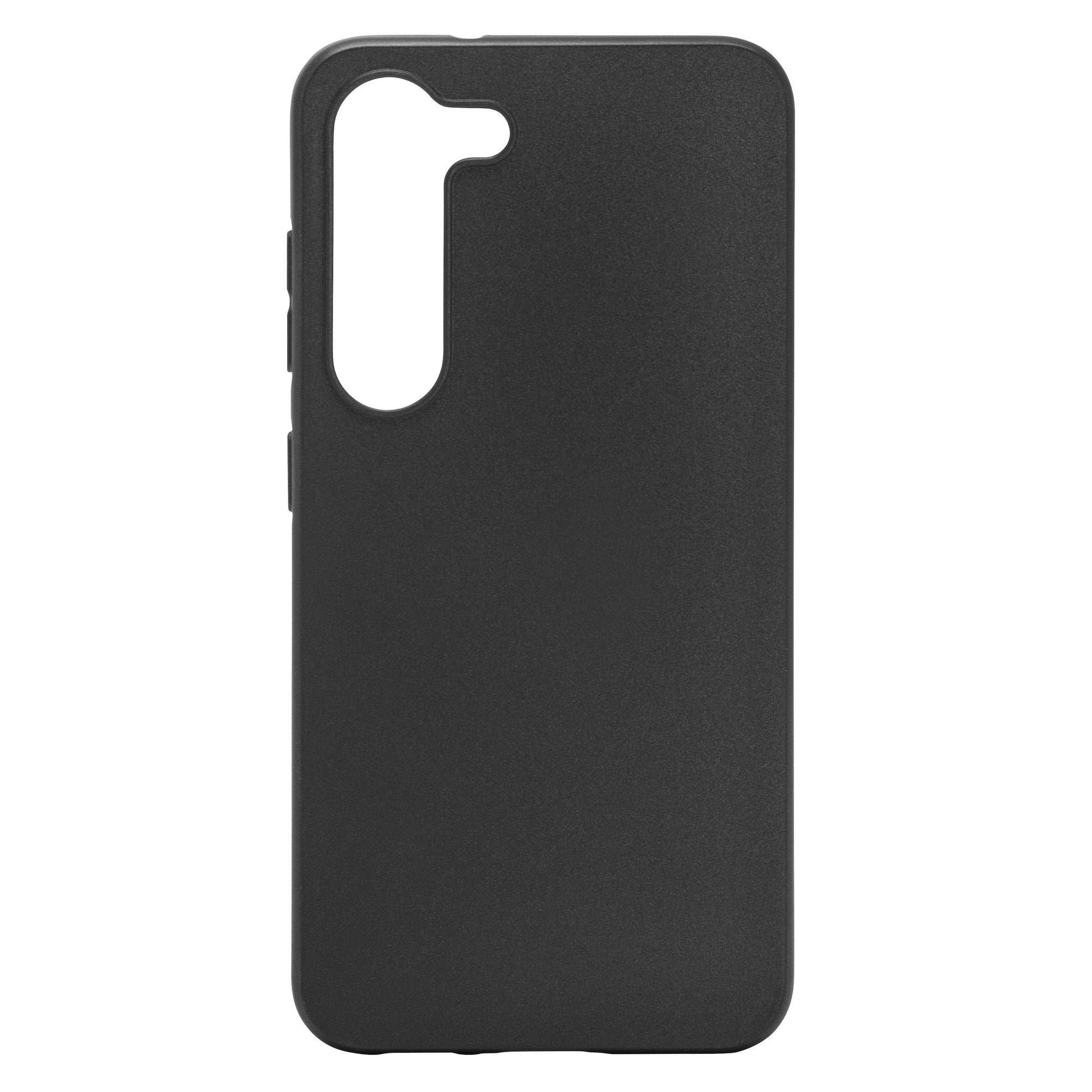 Samsung Galaxy S23 mobilcover, Second Skin, sort, præcise udskæringer til kamera, knapper og porte.