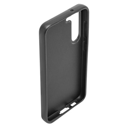 Linocell Second Skin mobilcover til Samsung Galaxy S23 sort med præcise udskæringer til kamera, knapper og opladerport.