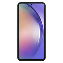 Otterbox Pålideligt skærmbeskyttelse til Samsung Galaxy A54 5G, sort ramme, gradient skærm, centreret frontkamera.