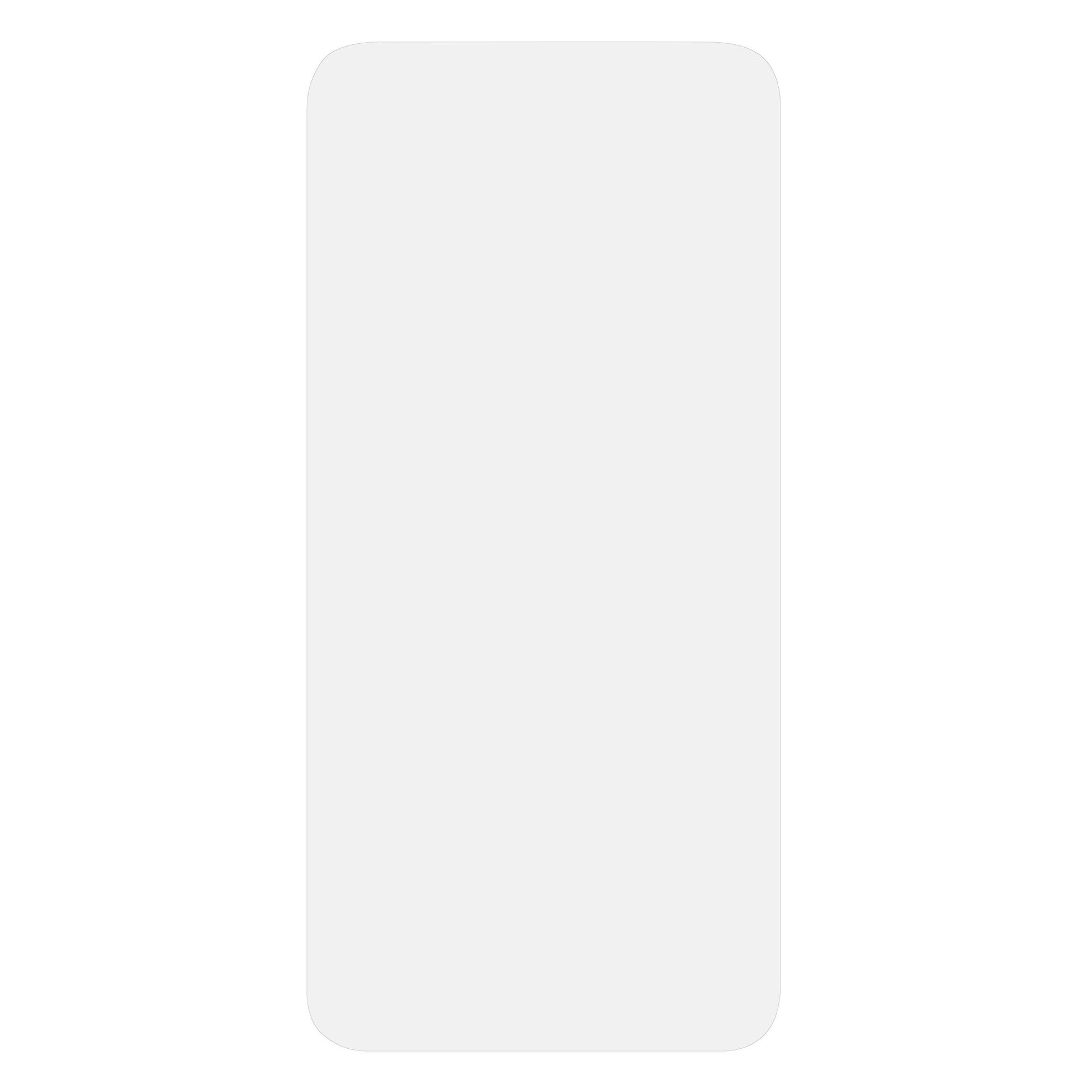 Skærmbeskyttelse til Galaxy A54 5G/S23 FE, gennemsigtigt letgråt design, afrundede hjørner.