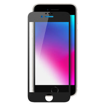 Elite Extreme Curved skærmbeskyttelse delvist monteret på iPhone SE 2020/2022-skærm.