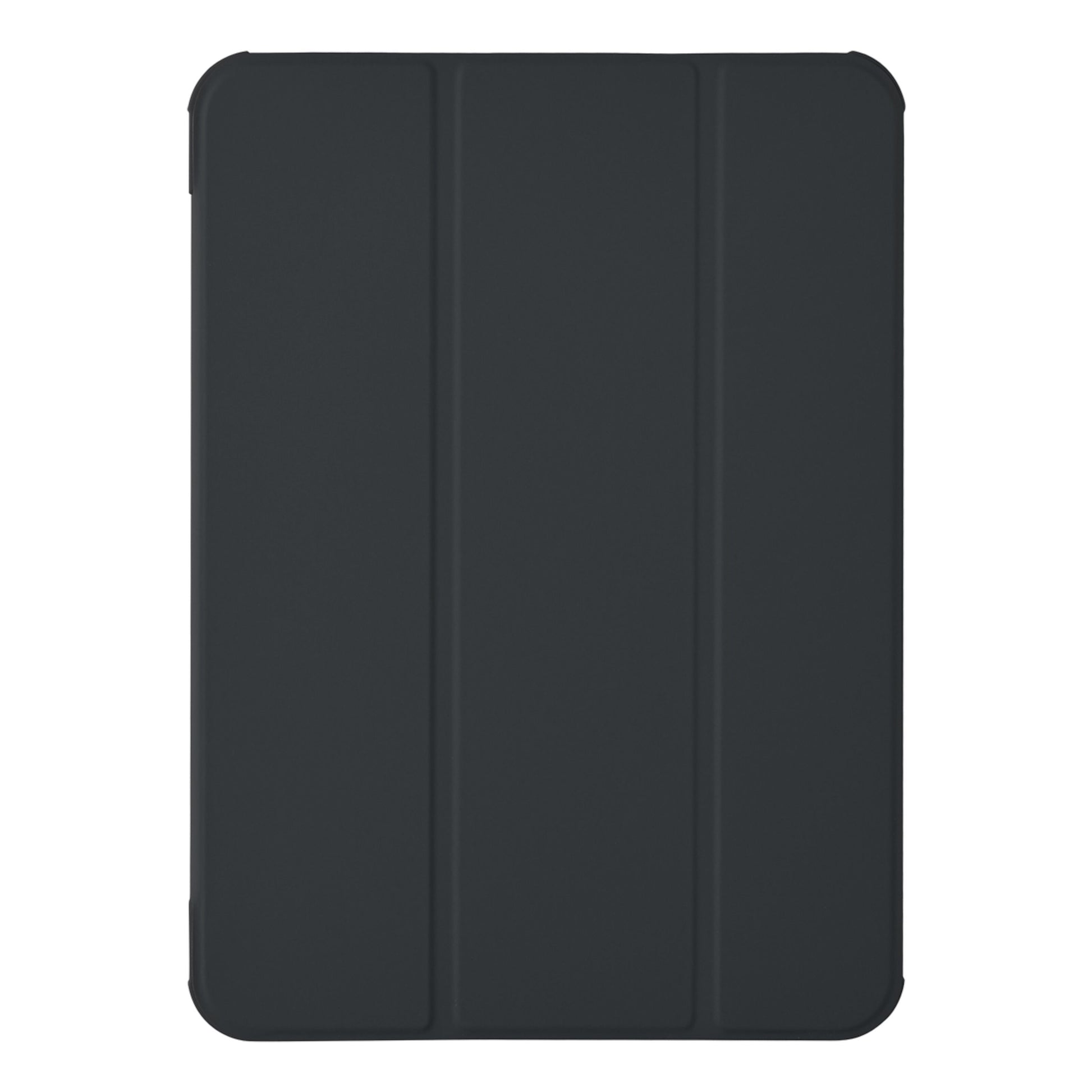 Book Case cover til iPad 10,9 (10. gen.), sort, tri-fold front, set lukket fra ovn.