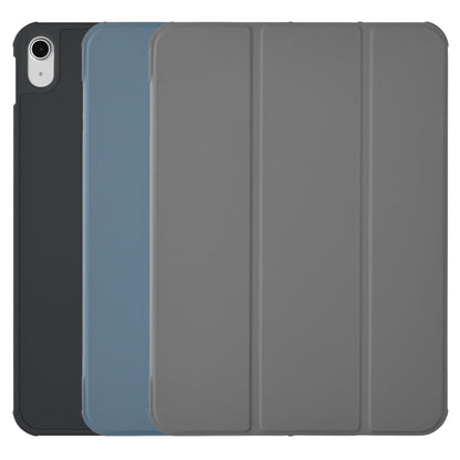 Book Case cover til iPad 10.9" (10. generation) i sort, blå og grå med tri-fold design og præcis udskæring til kamera.