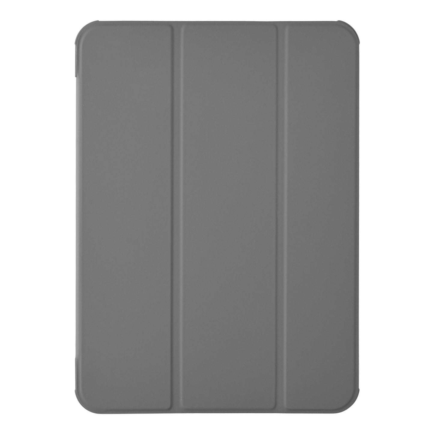 Grå Book Case cover til iPad 10.9" (10. gen) med tre lodrette riller på fronten.