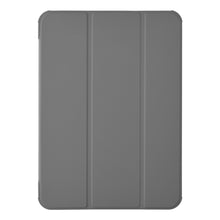 Grå Book Case cover til iPad 10.9" (10. gen) med tre lodrette riller på fronten.