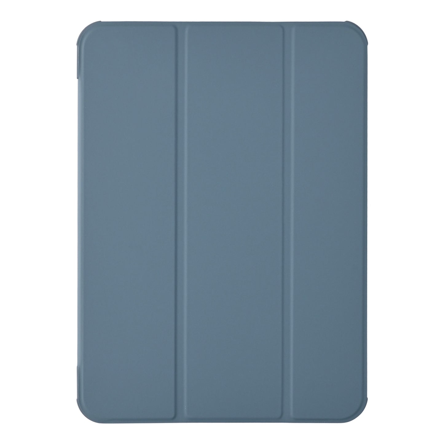 Blå Book Case cover til iPad 10,9" (10. gen) med tre lodrette riller, set oppefra.