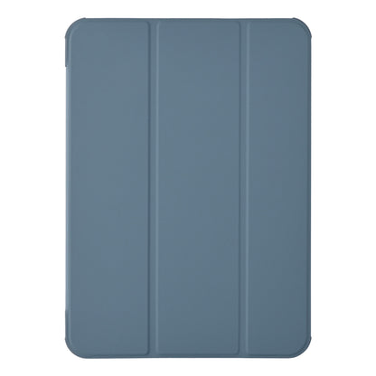 Blå Book Case cover til iPad 10,9" (10. gen) med tre lodrette riller, set oppefra.