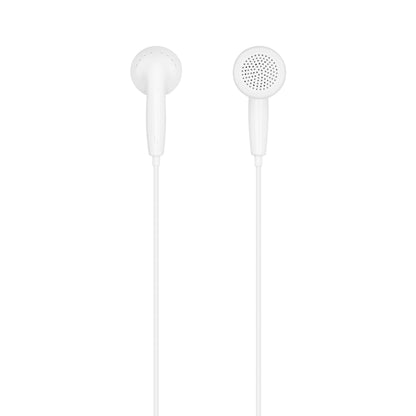 Linocell Nova hovedtelefoner 3,5 mm i hvid vises forfra og bagfra med ledning.
