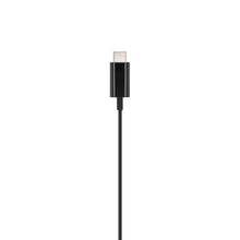 Linocell Bullets USB-C kabel, sort, synlig stikende, til Linocell Bullets USB-C hovedtelefoner.