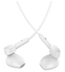 Linocell Lightning in-ear headset Hvid, hvid, kabel, krydsede ledninger, inline mikrofon, ergonomiske ørepropper, MFi-certificeret.
