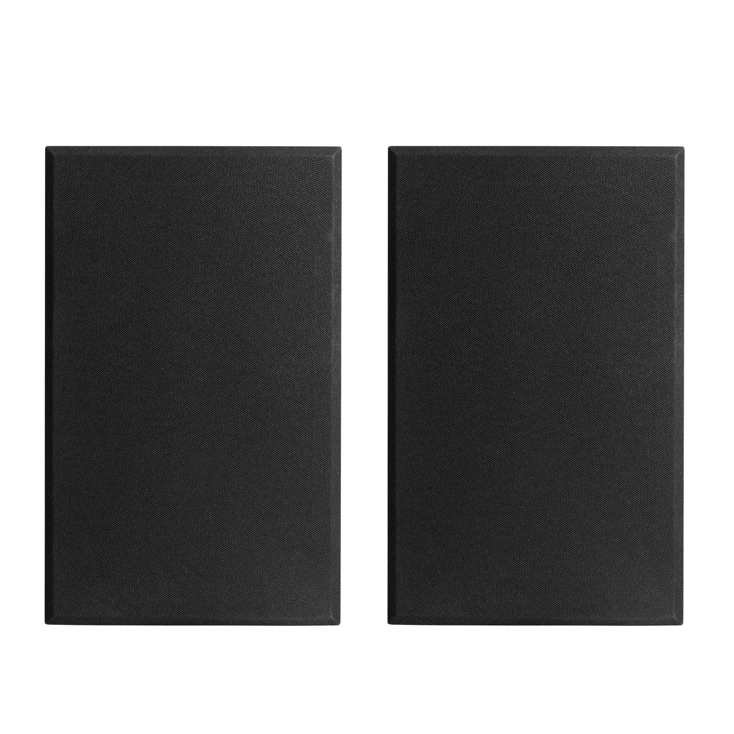 Nikabe S4 aktive højttalere, sort stof, rektangulær form, med RCA-tilslutning og Bluetooth.