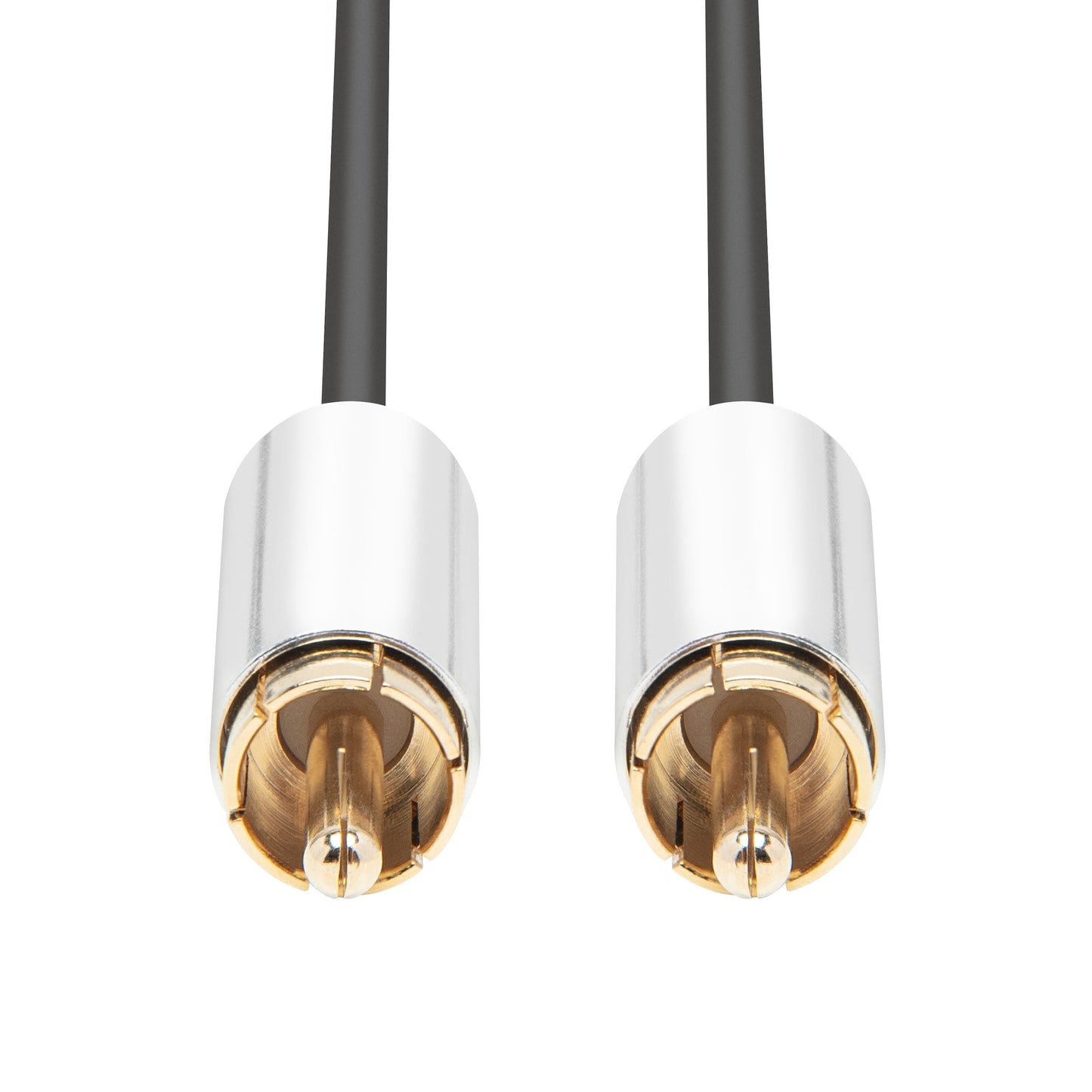Luxorparts Subwoofer-kabel 5 m, 2 stk, guldbelagt RCA-stik, sorte kabler.