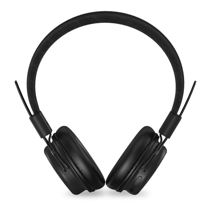 Linocell trådløse on-ear hovedtelefoner sort, polstret bøjle og ørepuder, Bluetooth 5.3, knapper på ørekop.