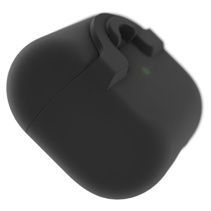 Otterbox sorterer etui til AirPods Pro 1/2 gen med grøn indikatorlampe, afrundet design, delvist åbent låg, trådløs opladning.