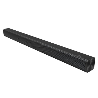 Xiaomi Soundbar 2.0 30W sort, perforeret frontgrill, afrundede ender, 2.0 stereokanaler.
