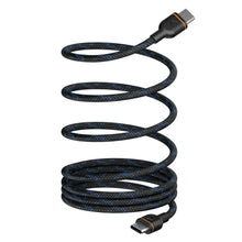 Unisynk Magnetisk USB-C-kabel 1 m sort, spiralformet med magnetisk organisering, understøtter 240 W opladning.