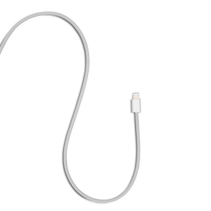 Flettet USB-A til Lightning-kabel MFi 1 m hvid.