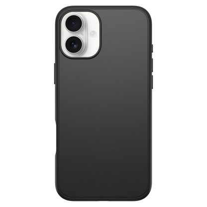 Otterbox Symmetry MagSafe cover til iPhone 16 Plus sort, mat finish, forhøjede kanter ved dobbelt kamera, DROP+ certificeret.