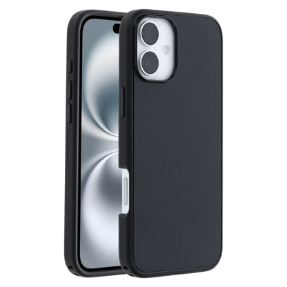 Otterbox Symmetry MagSafe cover til iPhone 16 Plus sort med to bagkamera-udskæringer og præcise knap/port-åbninger.