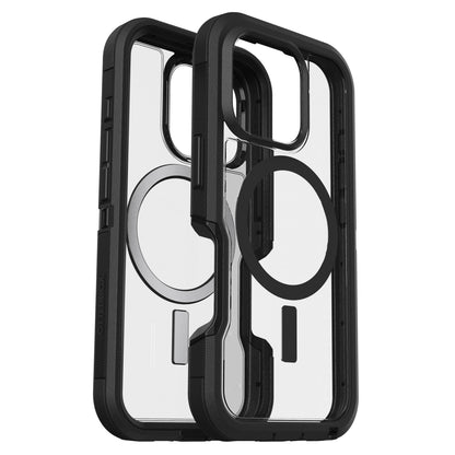 Otterbox Defender XT Dark Side cover til iPhone 16 Pro med forhøjede kanter, MagSafe-ring og præcise udskæringer til kamera/porte.