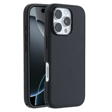Otterbox Symmetry MagSafe cover til iPhone 16 Pro sort, glat finish, beskytter bagside og kanter, præcise åbninger.