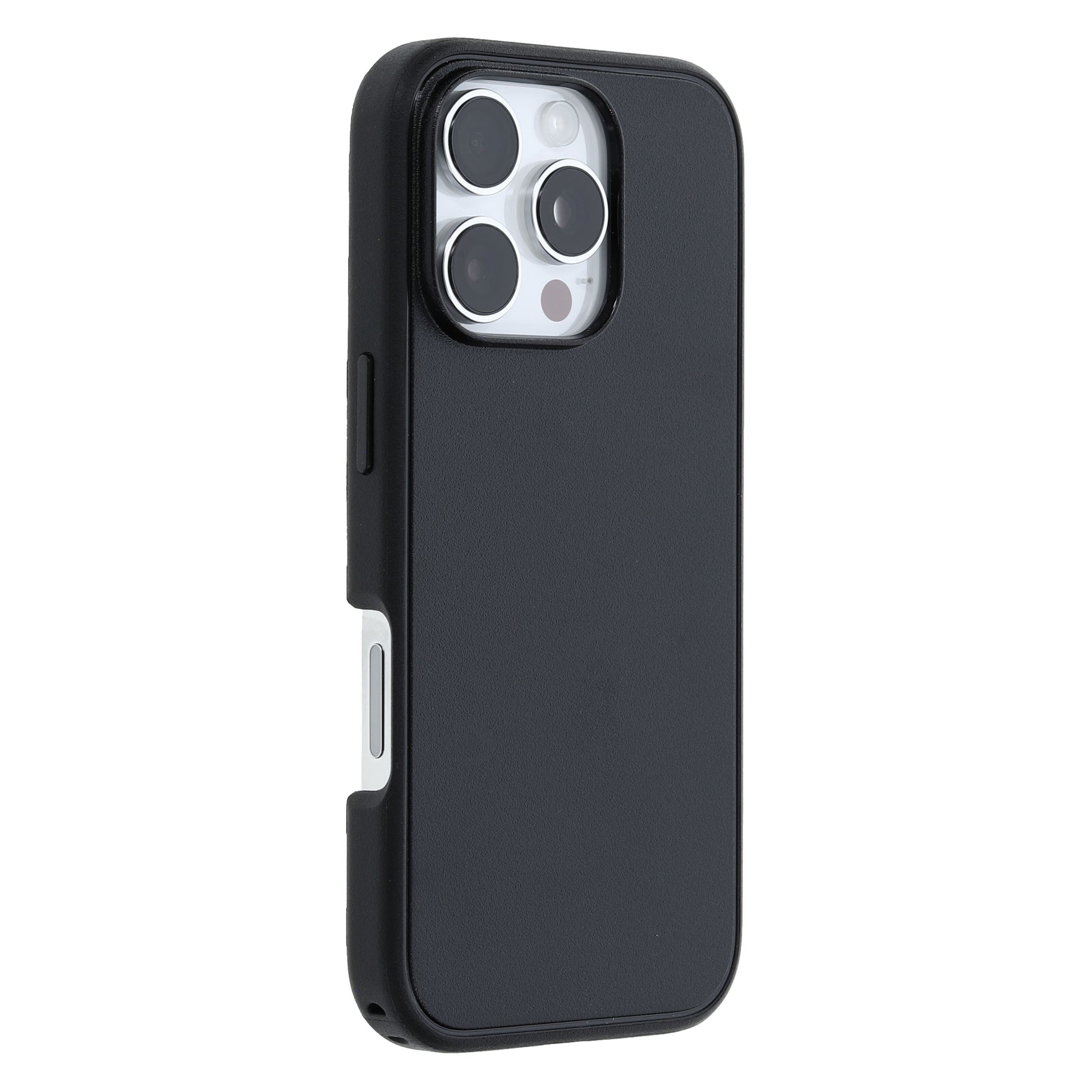 Otterbox Symmetry MagSafe cover til iPhone 16 Pro sort med udskæring til bagkamera, militærstandard beskyttelse.