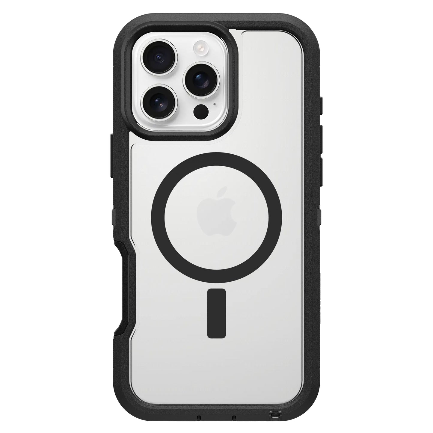 Otterbox Defender XT Dark Side cover til iPhone 16 Pro Max sort kant klar bagside MagSafe-grafik Apple-logo kameraudskæring.