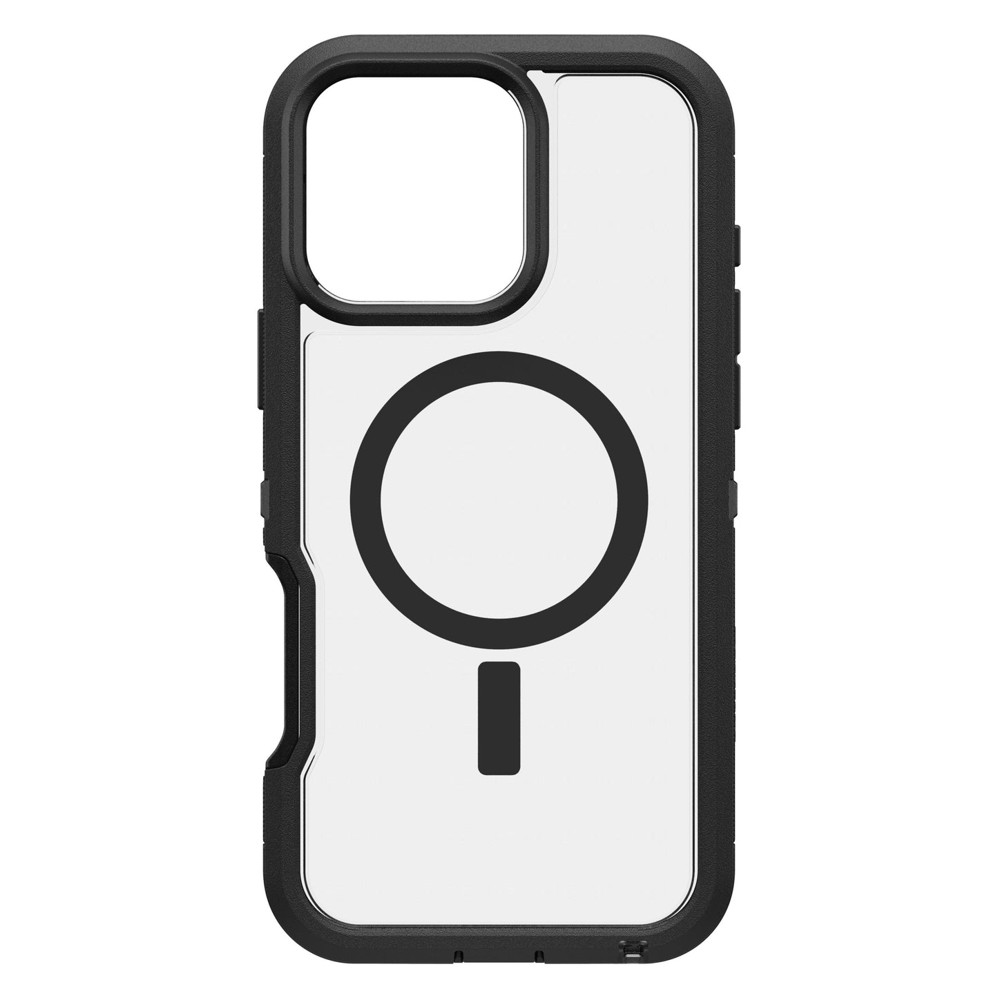 Defender XT Dark Side cover til iPhone 16 Pro Max, sort/hvid MagSafe-symbol synligt midt på bagsiden.