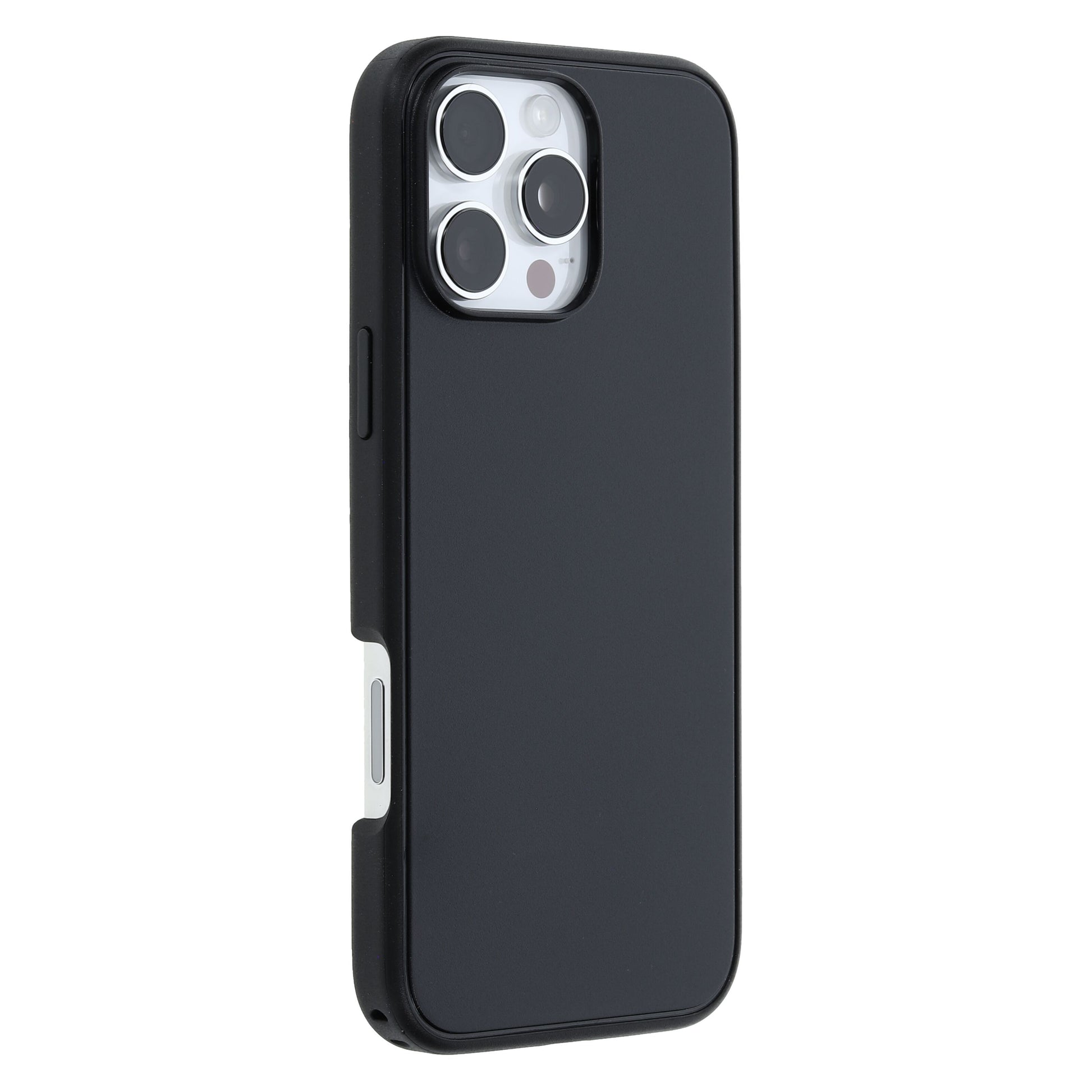 Otterbox Symmetry MagSafe etui til iPhone 16 Pro Max sort, mat finish, udskæringer til knapper, triple kamera og flash.