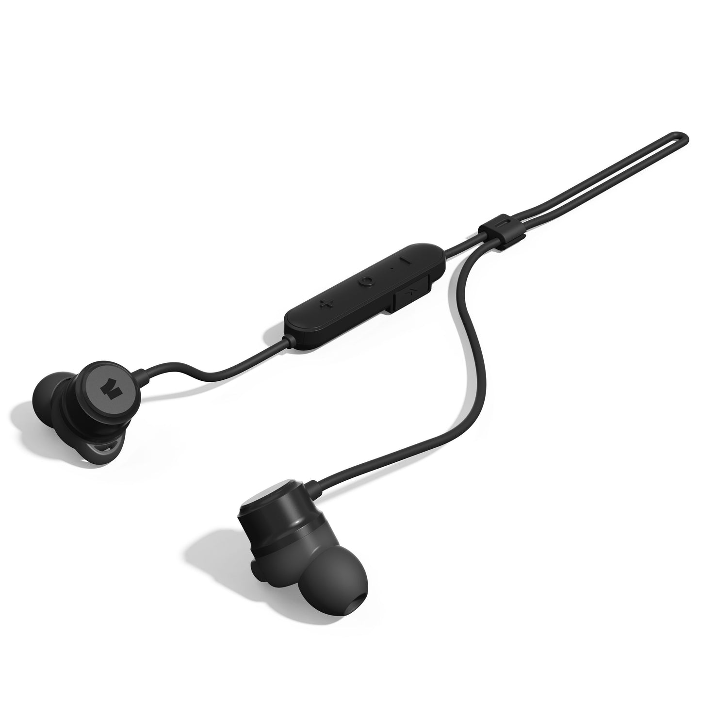 Nomadelic Solo 204 sorte trådløse in-ear hovedtelefoner med inline fjernbetjening, silikone ørepropper, Bluetooth 5.4.