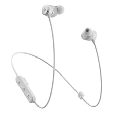 Nomadelic trådløse in-ear hovedtelefoner Solo 204 hvid, Bluetooth 5.4, IPX5, forbindelseskabel og inline knapper.