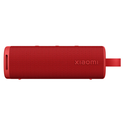 Xiaomi Bluetooth-højttaler 30W rød, mesh front, bærestrop højre side, topkontrolknapper, vandafvisende.