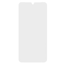 Skærmbeskyttelse til Samsung A16/A26, transparent, afrundede hjørner, viser produktets form og størrelse.