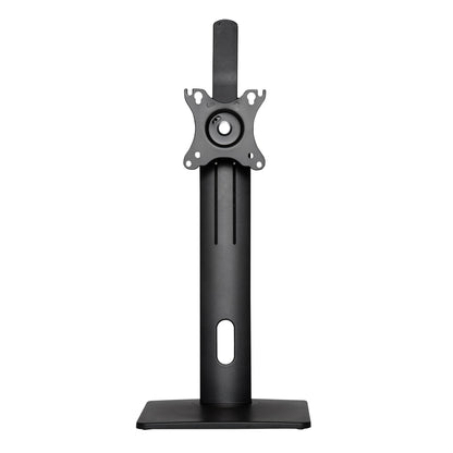 Plexgear justerbart skærmstativ sort metal til 17-32" skærm, rektangulær base, VESA-montering.