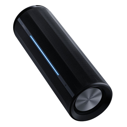 Xiaomi Trådløs højttaler 40W sort, cylindrisk Bluetooth-højttaler med mesh, blå LED-lys, metalradiatorer, IP67 vandafvisende.