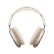 Apple AirPods Max Stjernelys over-ear trådløse hovedtelefoner, lyse beige, polstret bøjle/øreklapper, aktiv støjreduktion, frontvisning.