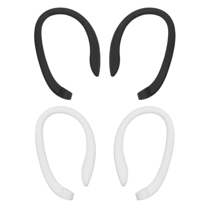 Linocell høretelefonkroge til stangmodeller 2-pak sort og hvid, kompatibel med in-ear hovedtelefoner.