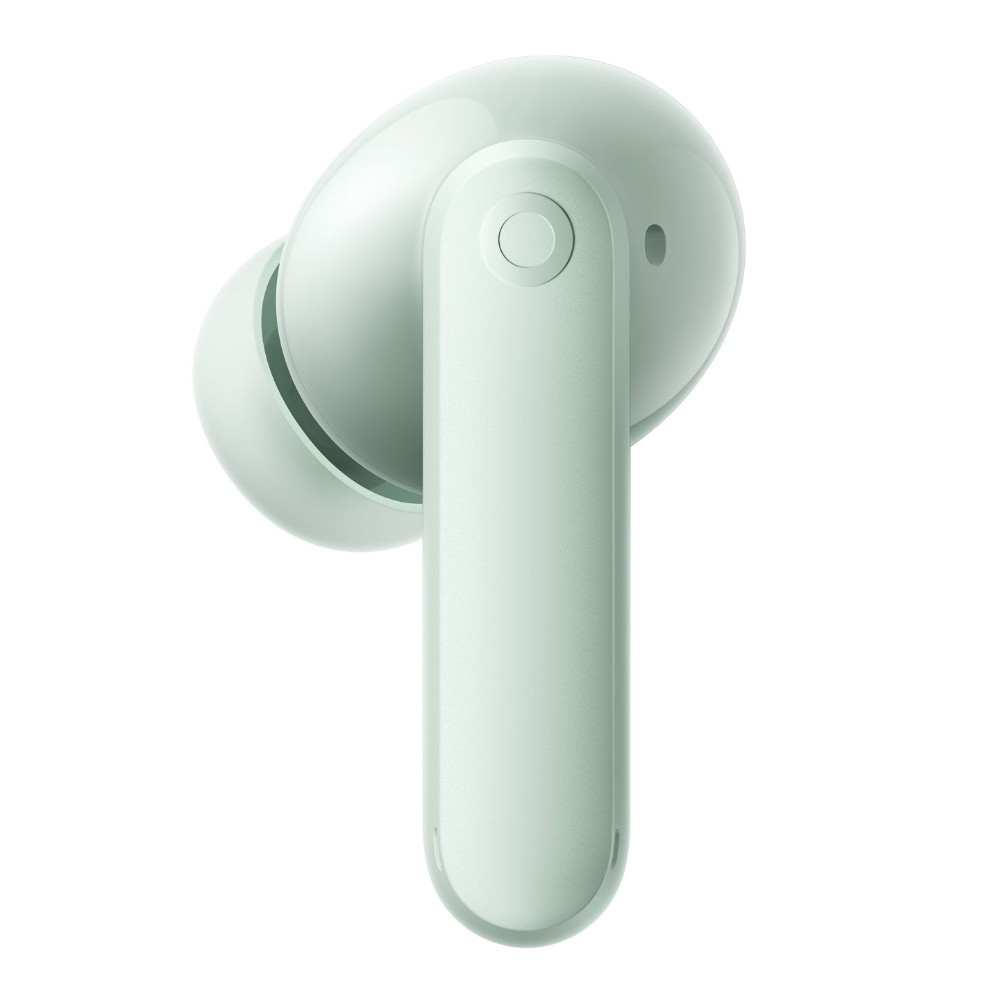 Nothing CMF Buds 2 trådløs earbud lysegrøn, synlig knap, silikone øreprop, aktiv støjreduktion.