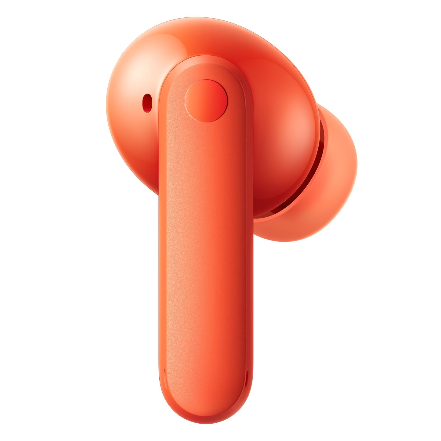 Nothing CMF Buds 2 Orange trådløs øreprop med aktiv støjreduktion og synlig knap på ydersiden.