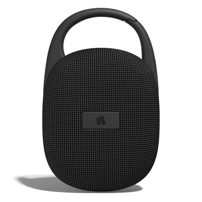 Nomadelic Loud 300 trådløs højttaler sort, vævet stof, karabinhåndtag, IPX7 vandtæt, op til 16 timers batteritid.