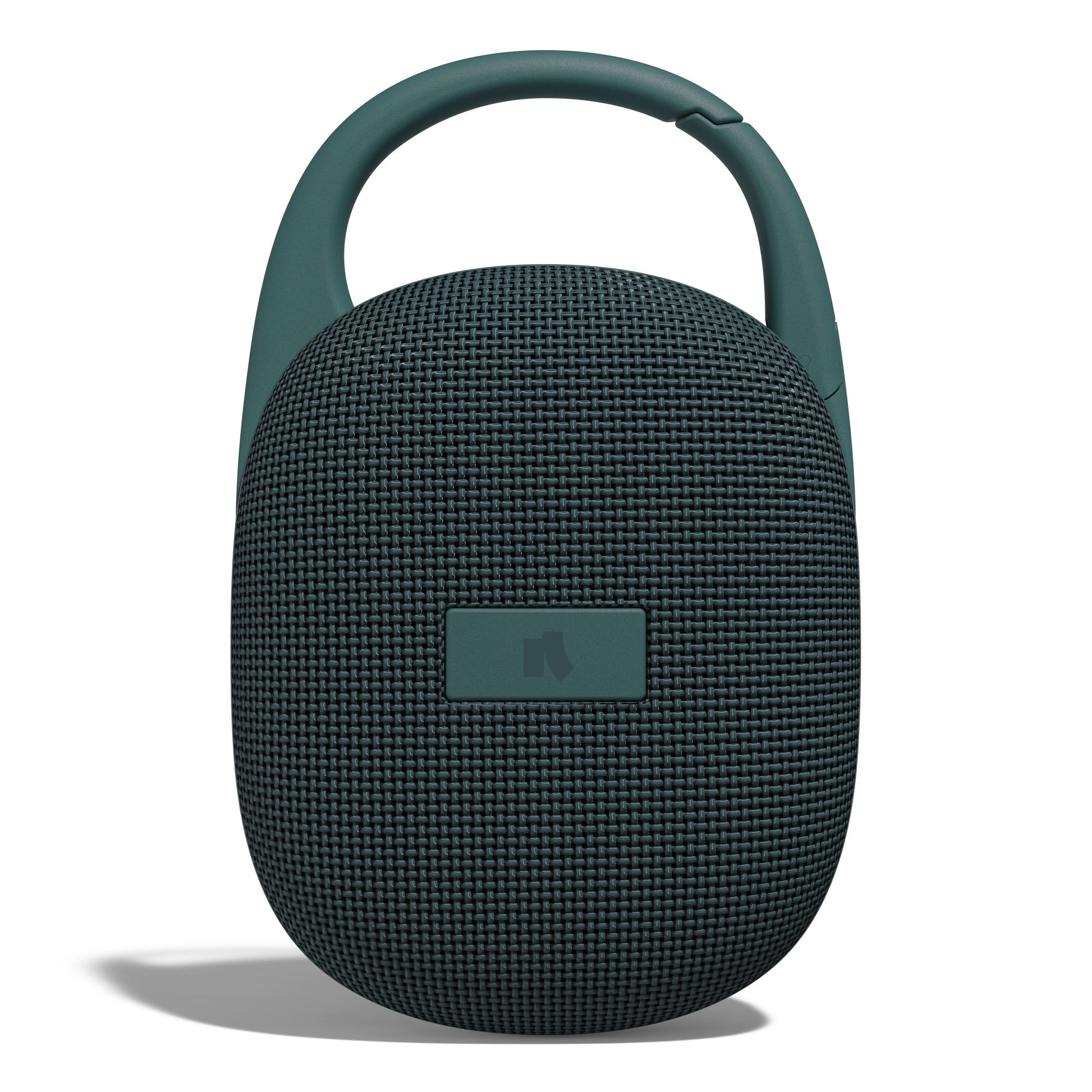 Nomadelic Loud 300 trådløs højttaler grøn, oval, IPX7 vandbeskyttet, struktureret front, integreret bærestrop.