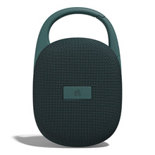 Nomadelic Loud 300 trådløs højttaler grøn, oval, IPX7 vandbeskyttet, struktureret front, integreret bærestrop.
