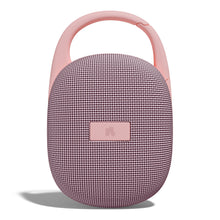 Nomadelic Loud 300 trådløs højttaler rosa IPX7 vandtæt, stof foran, afrundede kanter, bærehåndtag, op til 16 t batteritid.